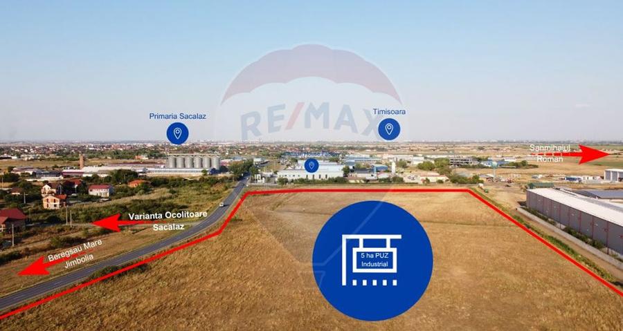 Teren agricol intravilan de 50000 mp, în Săcălaz