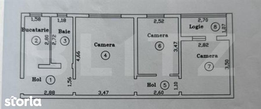 Apartament cu 3 camere la 5 minute de IULIUS MALL - 6