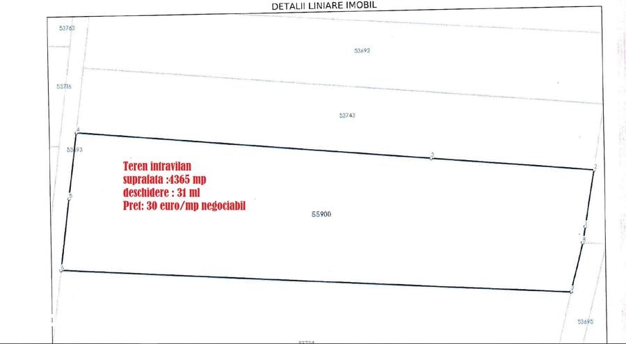 Teren intra 4365 mp Slatioara pretabil cartier rezidential - 1