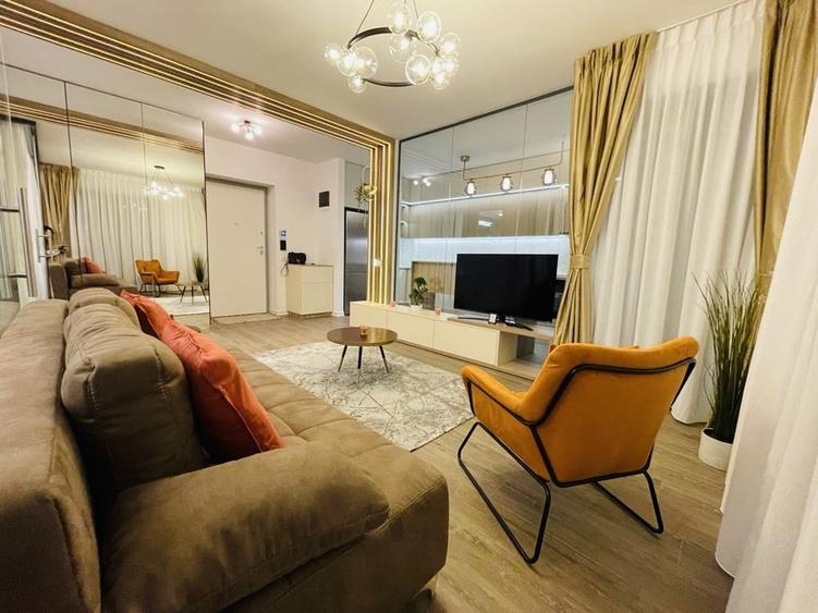 Apartament cu 2 camere semidecomandat, mobilat în Pipera