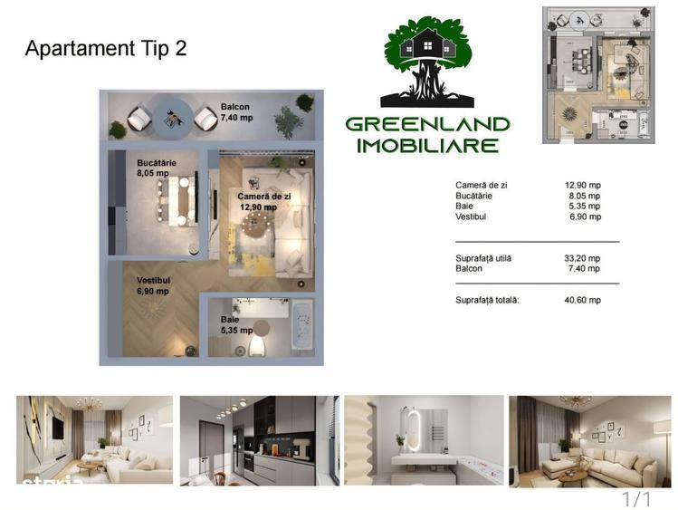 Apartament 1 Camera, 40 mp,etaj 2, Bloc NOU,Valea Adinca, Predare 2026 - 1