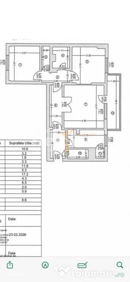 Apartament cu 3 camere decomandat în Cotroceni