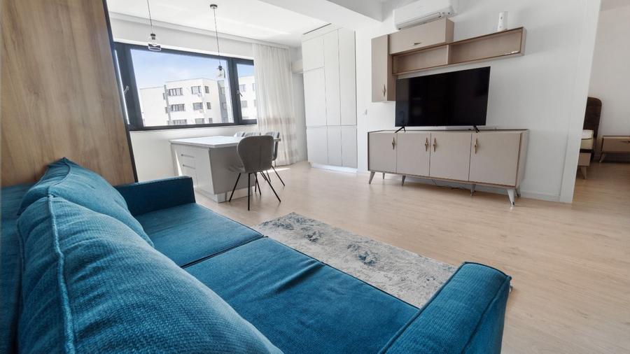 Apartament cu 2 camere semidecomandat, mobilat în Aviației