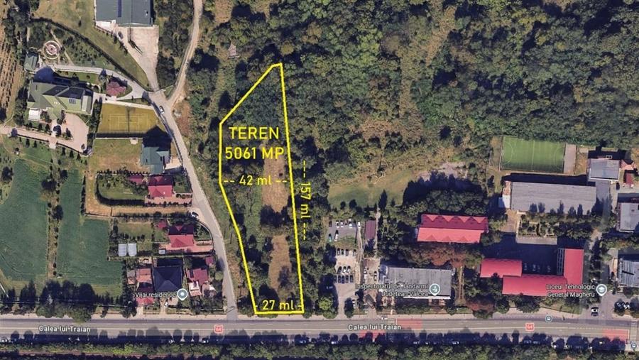 Teren Construcții intravilan de 5061 mp, în Calea lui Traian-Sud