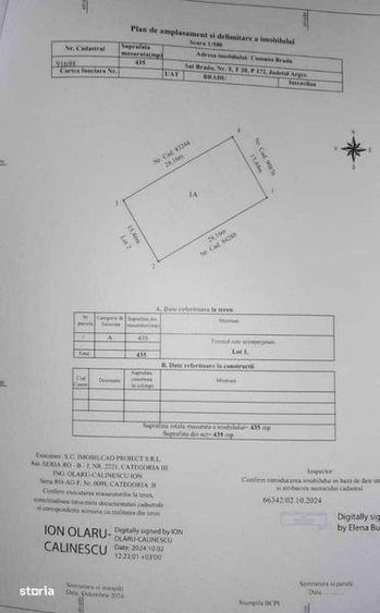 Teren de 435 mp, în Bradu
