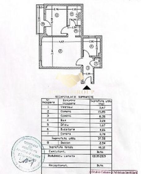 Apartament cu 2 camere decomandat în Victoriei