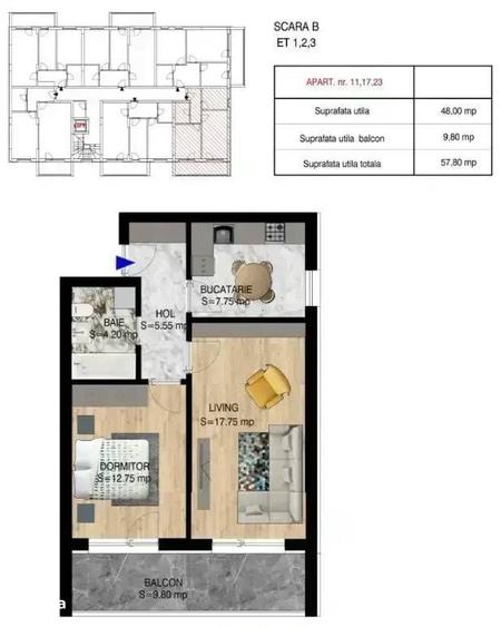 Apartament 2 Camere Decomandat Metrou Nicolae Teclu Bloc Boutique - 4