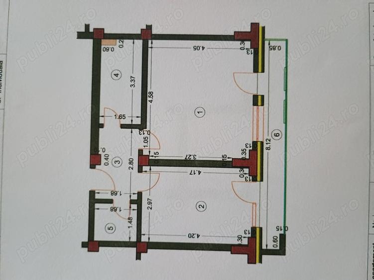 Apartament cu 2 camere decomandat în Rulmentul