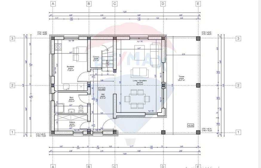 Casă cu 4 camere cu Teren 800 Mp în Gilău