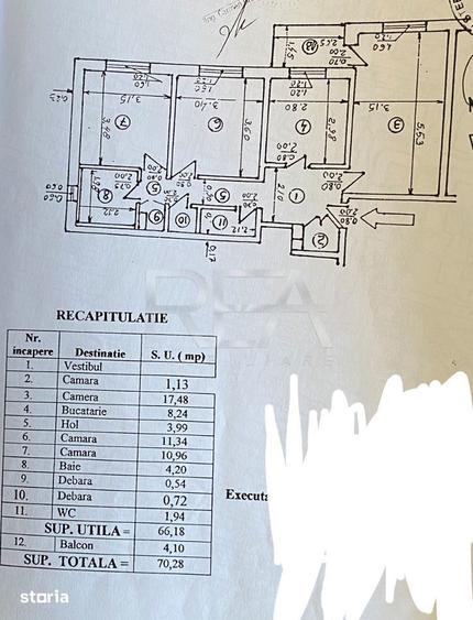 Apartament cu 3 camere decomandat, mobilat în Rahova