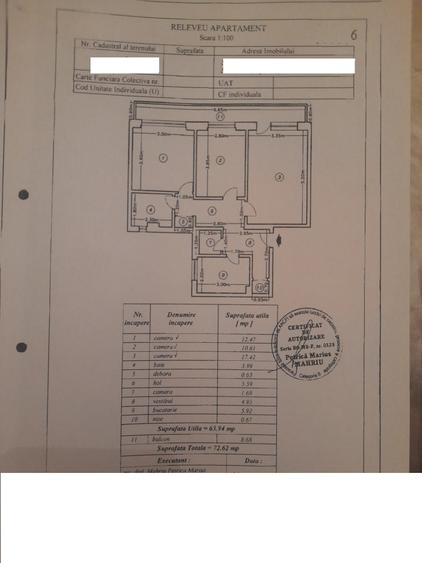 Apartament cu 3 camere decomandat în Morarilor
