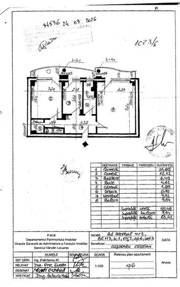Apartament cu 2 camere decomandat în Decebal