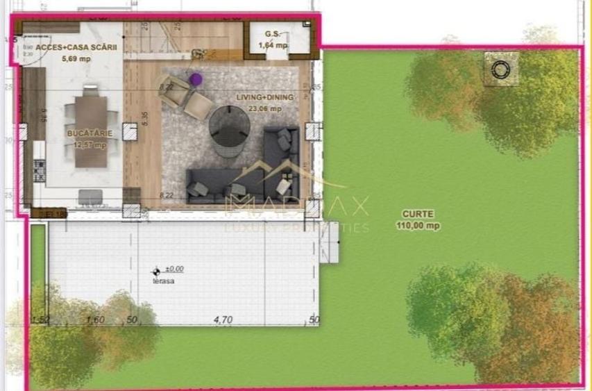 Apartament cu 3 camere decomandat în Domenii
