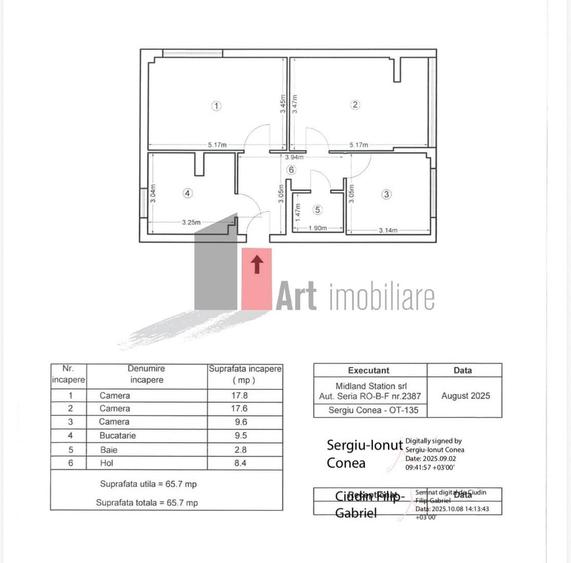 Apartament cu 3 camere decomandat în Drumul Taberei
