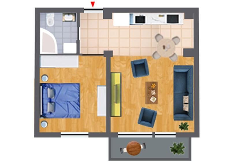 Apartament cu 2 camere în Chiajna