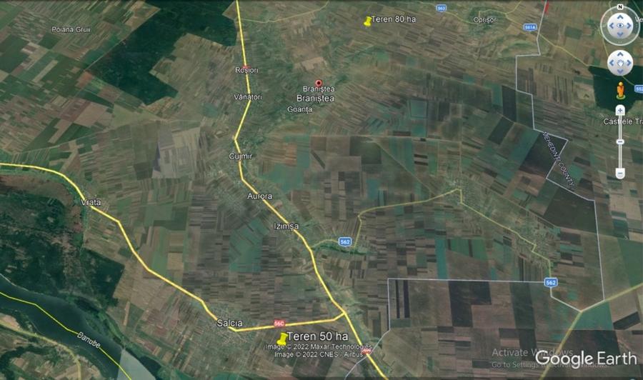 Teren agricol extravilan de 130 mp, în Braniștea