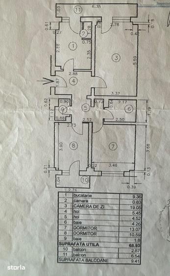 Apartament cu 3 camere decomandat în Viziru 2