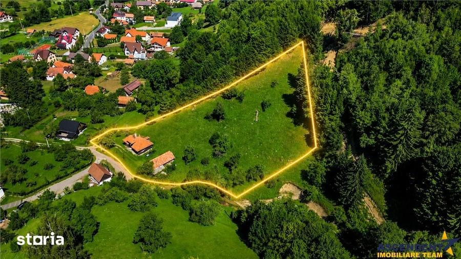Casă cu 2 camere decomandat cu Teren 4300 Mp în Bran