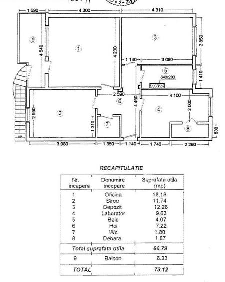 Apartament cu 3 camere decomandat, mobilat în Tei