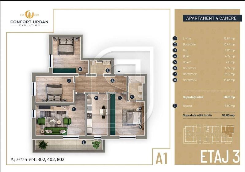 Apartament cu 4 camere în Sălaj