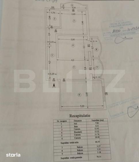 Apartament cu 3 camere semidecomandat în Holboca