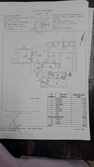 Apartament cu 3 camere decomandat în Obor