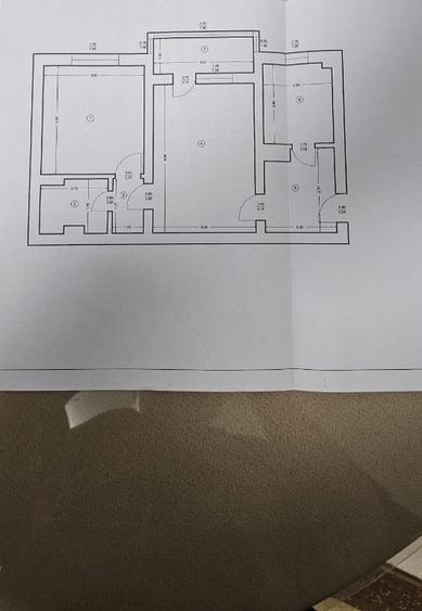 Apartament cu 2 camere semidecomandat în Nord