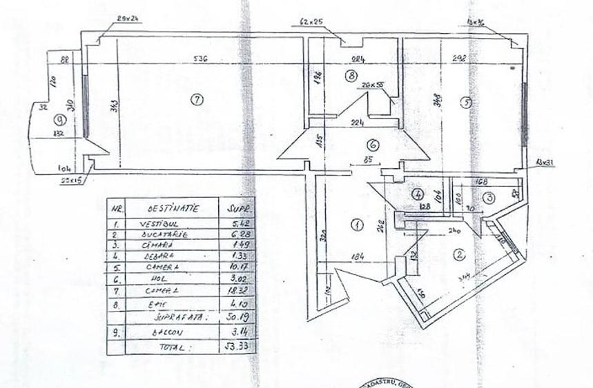 Apartament cu 2 camere decomandat în Obor