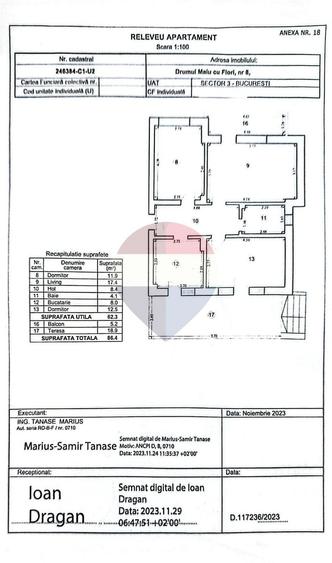 Apartament cu 3 camere decomandat în Sălăjan