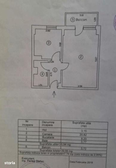 Garsonieră decomandată în Independenței