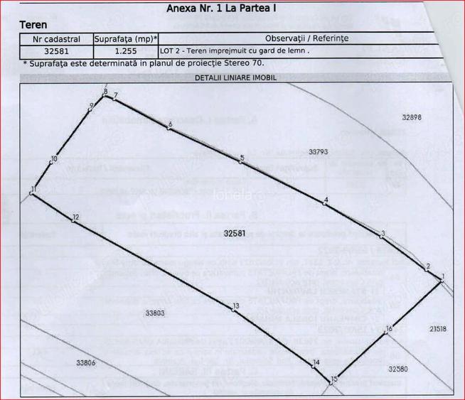 teren intravilan langa padure 1255mp