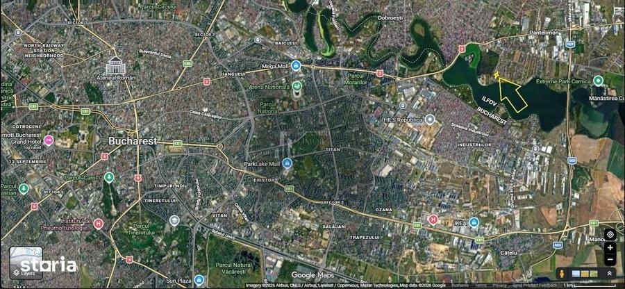 Teren intravilan 392mp deschidere 26.6m Orasul Pantelimon langa lac - 2