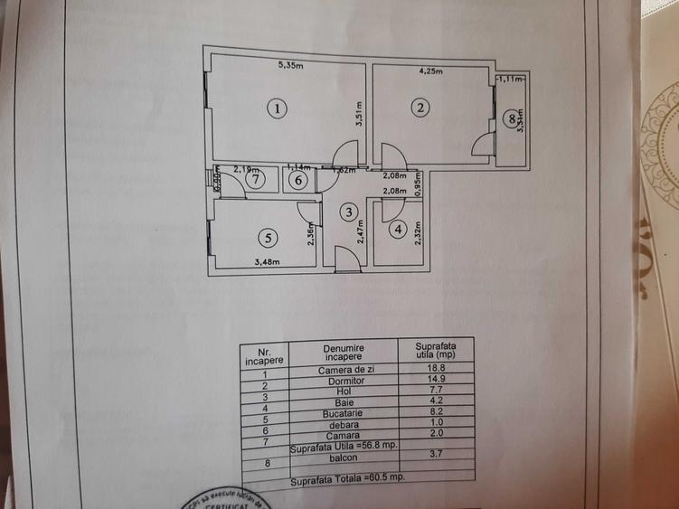Apartament cu 2 camere decomandat în Central