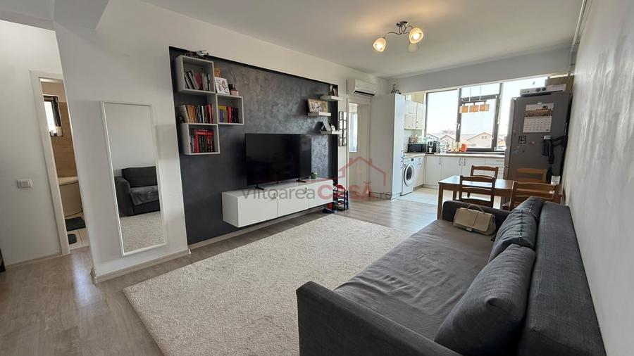 Apartament cu 3 camere semidecomandat, mobilat în Bragadiru