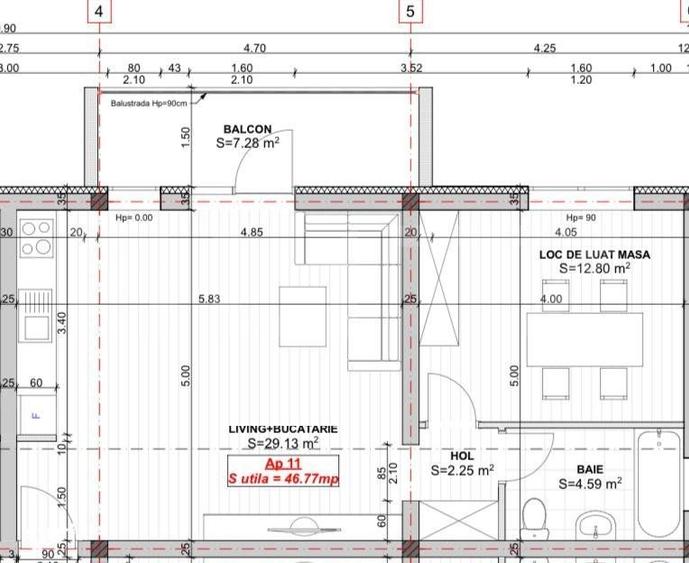 Apartament cu 2 camere în Central