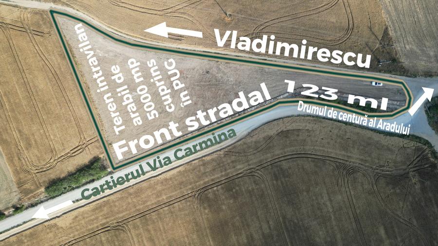 Teren Construcții intravilan de 5000 mp, în Vladimirescu