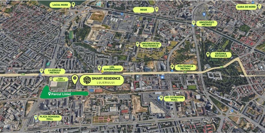 Apartament 2 Camere Finisat + Loc de Parcare Subteran | Smart Residence Lujerului | Etaj 10 | Terasa Generoasa - 1