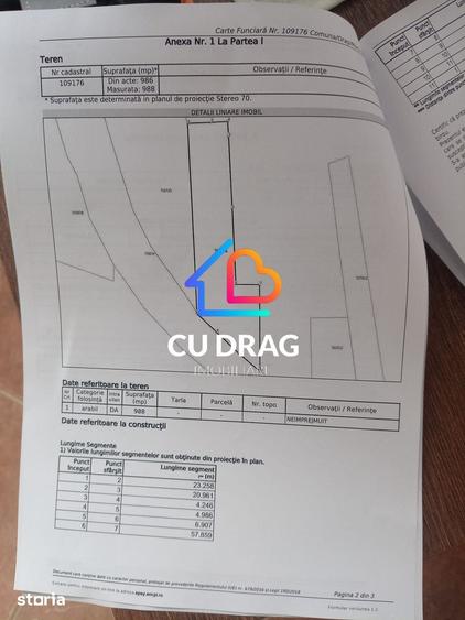 Teren de 1000 mp, în Central