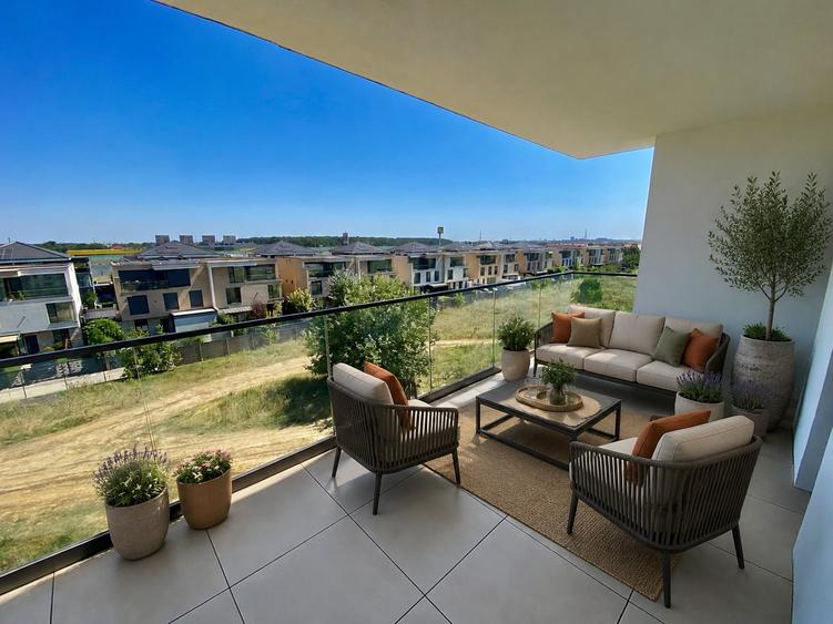 Apartament 2 camere terasă logie 14 mp, bloc boutique, A0, OMV Pipera - 4