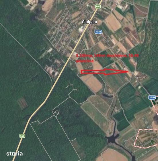 Teren de 3106.11 mp, în Ciolpani