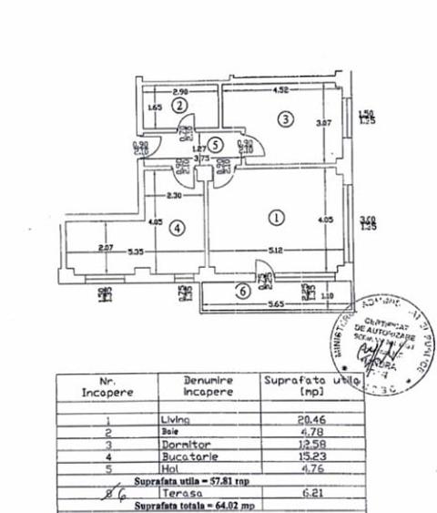 Apartament cu 2 camere decomandat în Văcăresti