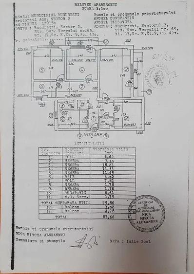 Apartament cu 4 camere decomandat în Costin Georgian