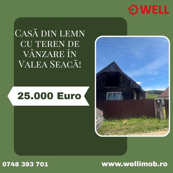 Casă individuală cu 2 camere cu Teren 608 Mp în Valea Seacă