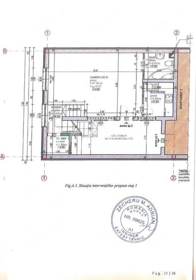 Apartament cu 3 camere pe 2 nivele zona Centrala Piata Abator - 2