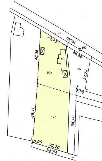 Casă cu Teren 2700 Mp în Cocorăștii Colț