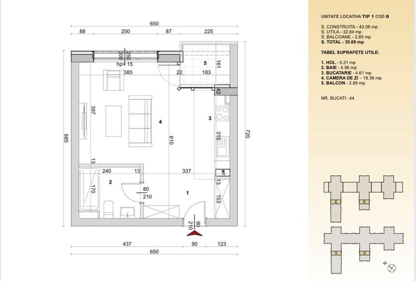 Apartament decomandat în Obor