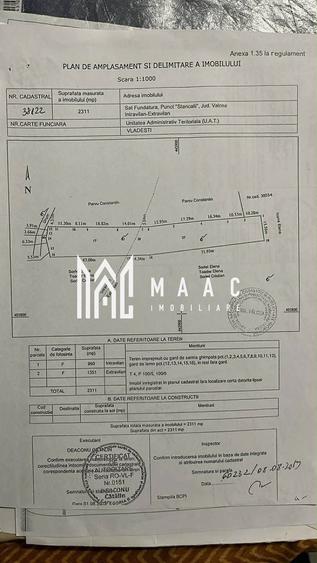 Teren Construcții intravilan de 2311 mp, în Vlădesti