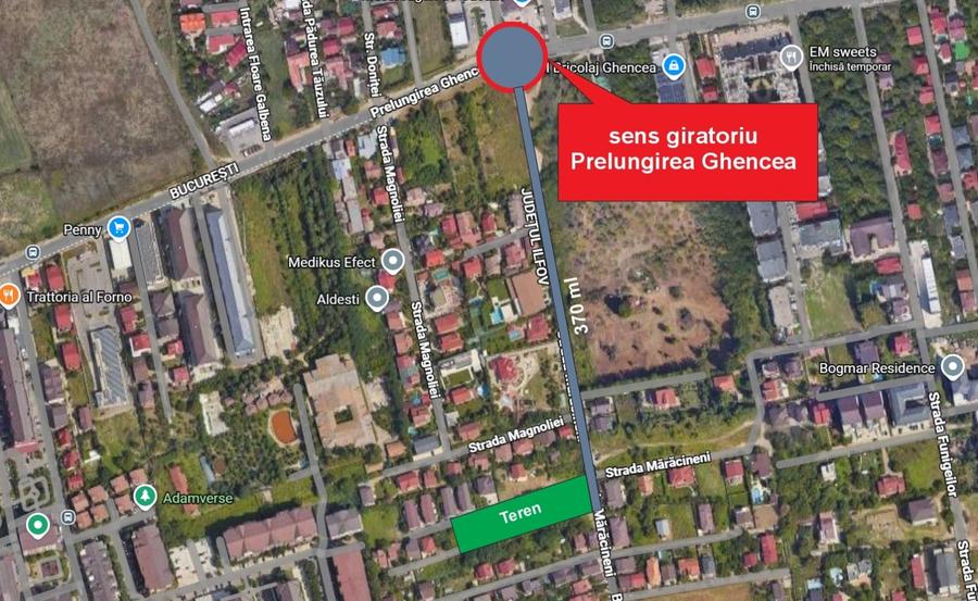 Teren Construcții intravilan de 607 mp, în Prelungirea Ghencea