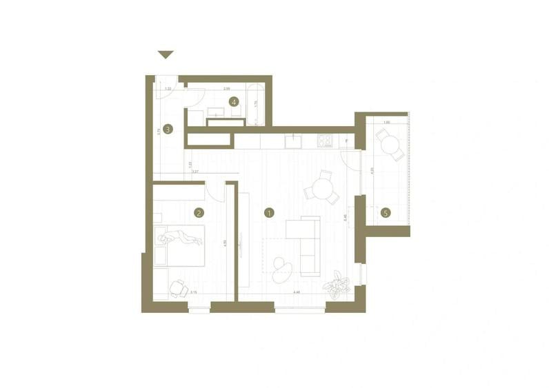 Apartament cu 2 camere în Centrul Istoric