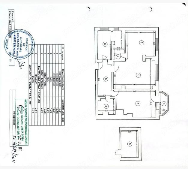 Ap 3 camere 76mp, etajul 2 3 ultracentral Murfatlar